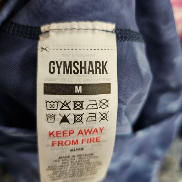 Gymshark elevate medium Blue Tie-Dye Leggings high waist gym workout running - Picture 6 of 7